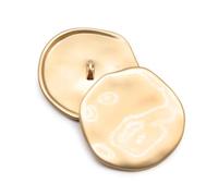 Rodsah 10 Boutons décoratifs de 21/25/30 mm, Boutons dorés à Plan irrégulier pour Chemise, Pardessus, Accessoire de Couture,30mm