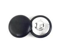 Rodsah 30 pièces 11-28 mm Bouton recouvert de Cuir pour Coudre Veste Manteau Boutons décoratifs Bricolage Accessoire de Couture,Noir,18mm