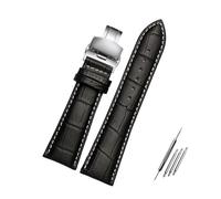 Rodsah Bracelet de montre 23 mm 24 mm 26 mm 28 mm, grande largeur, noir et marron, bracelets de montre universels pour accessoires de montres pour hommes,22mm