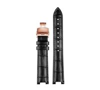 Rodsah Bracelet de montre en cuir 12-20 mm, cranté, accessoires pour montres hommes et femmes, avec outil d'installation,14mm - 7mm