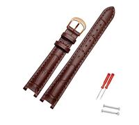 Rodsah Bracelet de montre en cuir 12-20 mm, pour homme et femme, cranté, accessoires pour montres hommes et femmes,14x7mm
