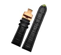 Rodsah Bracelet de montre en cuir 22 mm - 28 mm avec boucle papillon, bracelets de rechange pour montres pour hommes + outil d'installation,28mm