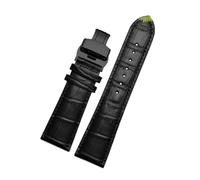 Rodsah Bracelet de montre en cuir 22 mm - 28 mm avec boucle papillon, bracelets de rechange pour montres pour hommes + outil d'installation,21mm