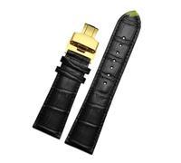 Rodsah Bracelet de montre en cuir 22 mm - 28 mm avec boucle papillon, bracelets de rechange pour montres pour hommes + outil d'installation,24mm
