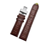 Rodsah Bracelet de montre en cuir 22 mm - 28 mm avec boucle papillon, bracelets de rechange pour montres pour hommes + outil d'installation,20mm