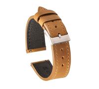 Rodsah Bracelet de montre en cuir à dégagement rapide 18 mm, 19 mm, 20 mm, 21 mm, 22 mm, bracelet de montre pour remplacement de montre pour homme Bracelets,21mm