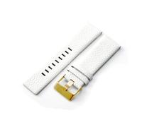 Rodsah Bracelet de montre en cuir marron, noir, blanc, motif litchi 22 mm - 30 mm, accessoire de remplacement pour montre homme,27mm