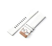 Rodsah Bracelet de montre en cuir marron, noir, blanc, motif litchi 22 mm - 30 mm, accessoire de remplacement pour montre homme,30mm