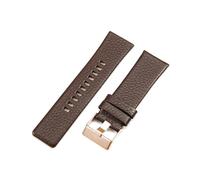 Rodsah Bracelet de montre en cuir marron, noir, blanc, motif litchi 22 mm - 30 mm, accessoire de remplacement pour montre homme,26mm