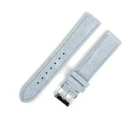 Rodsah Bracelet de montre en cuir suédé 18 mm, 20 mm, 22 mm, bracelet de montre bleu gris vert avec boucle en acier inoxydable,Bleu clair,18mm