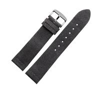 Rodsah Bracelet de montre en cuir véritable suédé 18/20/22 mm, souple, vert kaki, marron, kaki, boucle ardillon,22mm