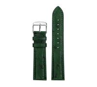 Rodsah Bracelet de montre en cuir vert 14 mm - 22 mm, boucle déployante, avec outils,22mm
