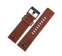 Rodsah Bracelet de montre en cuir vintage avec rivet 22 mm - 28 mm, accessoire de montre pour homme, avec outil d'installation,30mm