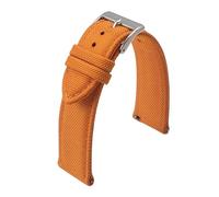 Rodsah Bracelet de montre en toile imperméable 18 mm - 24 mm, bracelet de montre sport en nylon à dégagement rapide,Orange,22mm