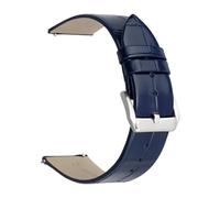 Rodsah Bracelet de montre fin en cuir 12/14/16/18/20/22 mm, souple, boucle ardillon à dégagement rapide,Bleu royal,18mm