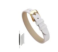 Rodsah Bracelet de montre intégré en cuir véritable (6 mm, 8 mm, 10 mm) pour femme (à monter soi-même) Longueur : 220 mm,10mm