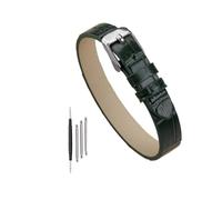Rodsah Bracelet de montre intégré en cuir véritable (6 mm, 8 mm, 10 mm) pour femme (à monter soi-même) Longueur : 220 mm,6mm
