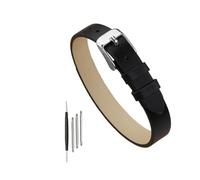 Rodsah Bracelet de montre intégré en cuir véritable (6 mm, 8 mm, 10 mm) pour femme (à monter soi-même) Longueur : 220 mm,8mm