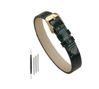 Rodsah Bracelet de montre intégré en cuir véritable (6 mm, 8 mm, 10 mm) pour femme (à monter soi-même) Longueur : 220 mm,8mm