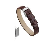 Rodsah Bracelet de montre intégré en cuir véritable (6 mm, 8 mm, 10 mm) pour femme (à monter soi-même) Longueur : 220 mm,6mm