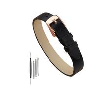 Rodsah Bracelet de montre intégré en cuir véritable (6 mm, 8 mm, 10 mm) pour femme (à monter soi-même) Longueur : 220 mm,8mm
