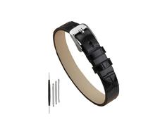 Rodsah Bracelet de montre intégré en cuir véritable (6 mm, 8 mm, 10 mm) pour femme (à monter soi-même) Longueur : 220 mm,10mm