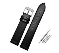 Rodsah Bracelet de montre universel en cuir souple et fin, 12 mm - 22 mm Bracelets Wtahc pour montres homme et femme,16mm