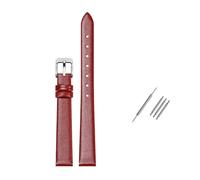 Rodsah Bracelet de montre universel en cuir véritable souple 8 mm - 24 mm, étanche, pour homme et femme,Rouge,22mm
