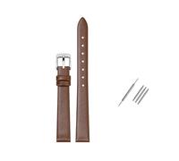 Rodsah Bracelet de montre universel en cuir véritable souple 8 mm - 24 mm, étanche, pour homme et femme,Brun,13mm