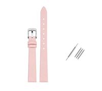 Rodsah Bracelet de montre universel en cuir véritable souple 8 mm - 24 mm, étanche, pour homme et femme,Rose,9mm