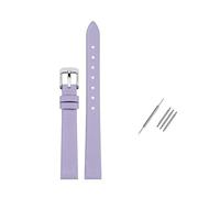 Rodsah Bracelet de montre universel en cuir véritable souple 8 mm - 24 mm, étanche, pour homme et femme,Violet clair,10mm