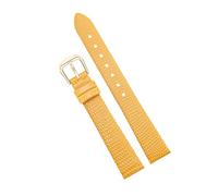 Rodsah Bracelet de montre vintage en cuir fait main, grain lézard, 10 mm - 20 mm, interface plate, universel,14mm