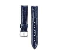 Rodsah Bracelet de montre vintage en cuir pour hommes et femmes, 12/14/16/18/20/22 mm, universel, ceintures de remplacement,Bleu,22mm
