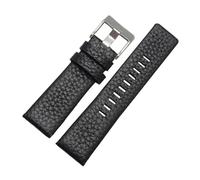 Rodsah Bracelet de montre vintage en cuir véritable 22/24/26/28/30/32 mm, noir et marron, accessoires pour montres hommes,28mm
