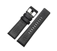 Rodsah Bracelet de montre vintage en cuir véritable 22/24/26/28/30/32 mm, noir et marron, accessoires pour montres hommes,26mm