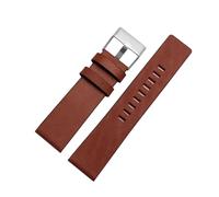 Rodsah Bracelet de montre vintage en cuir véritable 22/24/26/28/30/32 mm, noir et marron, accessoires pour montres hommes,28mm