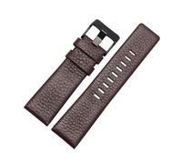 Rodsah Bracelet de montre vintage en cuir véritable 22/24/26/28/30/32 mm, noir et marron, accessoires pour montres hommes,30mm