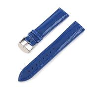 Rodsah Bracelets de Montre en Cuir Vintage pour Hommes 12mm-24mm Bracelet de Montre Universel à Motif Lézard Bracelets de Montre de Remplacement,Bleu,22mm