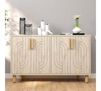 Rody buffet à 4 portes effet travertin nervuré 120x73cm