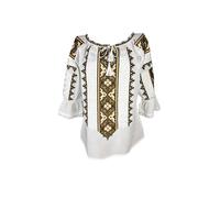 Rody’s forever Blouse folklorique 'Damenbluse IL26 weiß/beige , marimea L' blanc, Taille 46