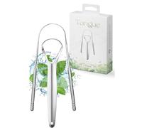 Roe Tenpo Gratte-langue, 1 U et 1 Y en forme de Y - Nettoyeur de langue en acier inoxydable - Hygiène buccale optimale - Haleine fraîche et bouche saine pour adultes et enfants