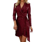 RöCke Karneval Funkelndes,Elegantes,lässiges Bodycon-Minikleid mit ärmellosem Design Taillenbetonung für Die Party am Abend(3XL)