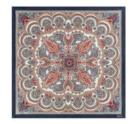 ROECKL écharpe Fine Paisley 53x53 Navy