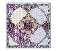 ROECKL écharpe Kaleidoskope 53x53 Multi Coffee