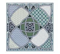 ROECKL écharpe Kaleidoskope 53x53 Multi Emerald