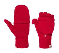 Roeckl Gants d'hiver en Laine mérinos sans Doigts (Taille Unique - Rouge foncé)