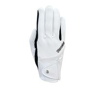 Roeckl Sports Milano Gants d'équitation, Gants d'été, pour Loisirs, Blanc/Noir, 11