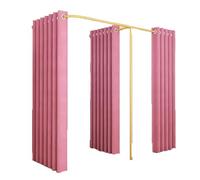 Roedax Cabine D'essayage Vestiaire Portable en Forme de F, Cabine d'essayage en métal avec casier Double Face, Magasin de vêtements temporaire, Dressing portative