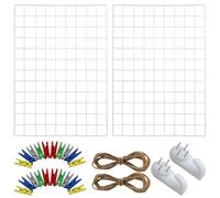 Roellgs 65 cm x 45 cm, 2 murs décoratifs en blanc iron, mur photographic grid, multifunctional wall hanging, DIY decoration, office instructions