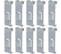 Roellgs Lot de 10 crochets de suspension en métal pour tableau de bord, panneaux d'affichage, crochets encoches pour cadre photo, œuvres d'art commerciales, accessoires de grille pour magasin